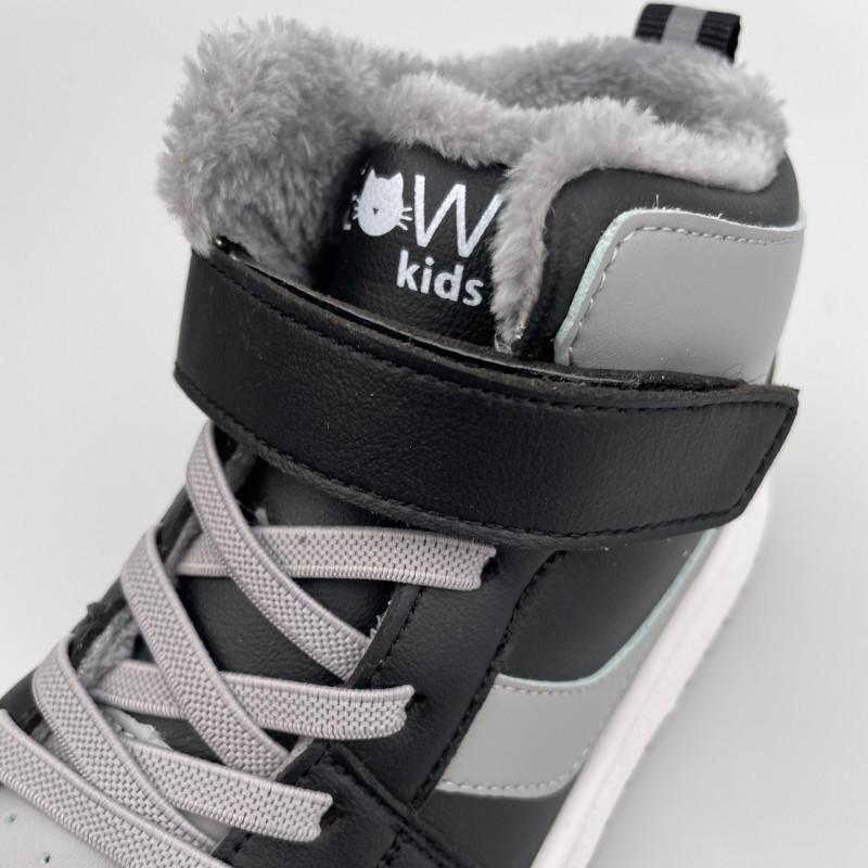 Демисезонные кеды из натуральной кожи с утеплителем MEOW KIDS MK-A5-U