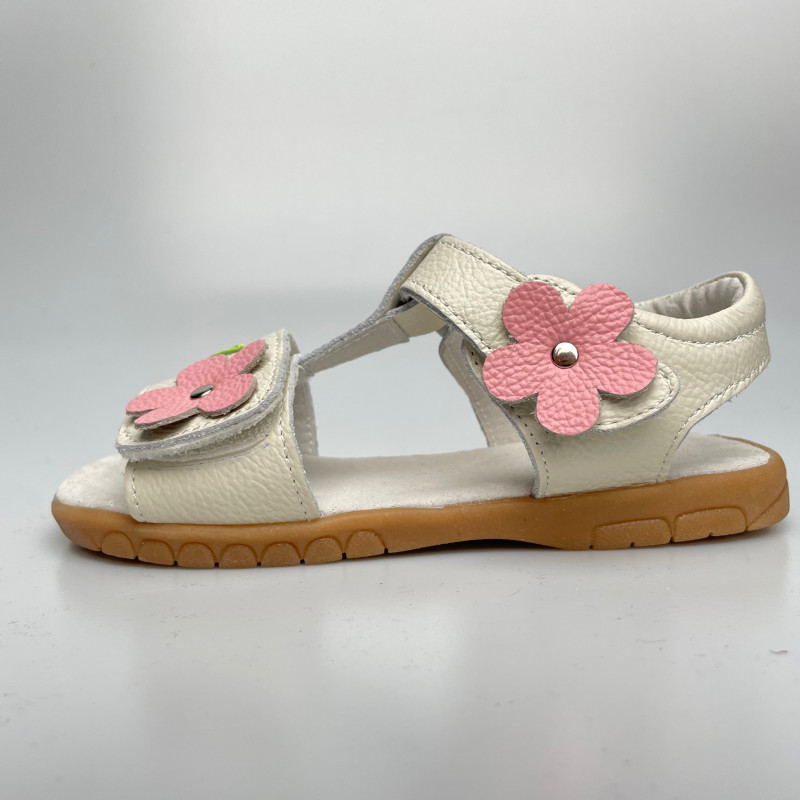 Гибкие сандалии и натуральной кожи MEOW KiDS Flower MK-L1