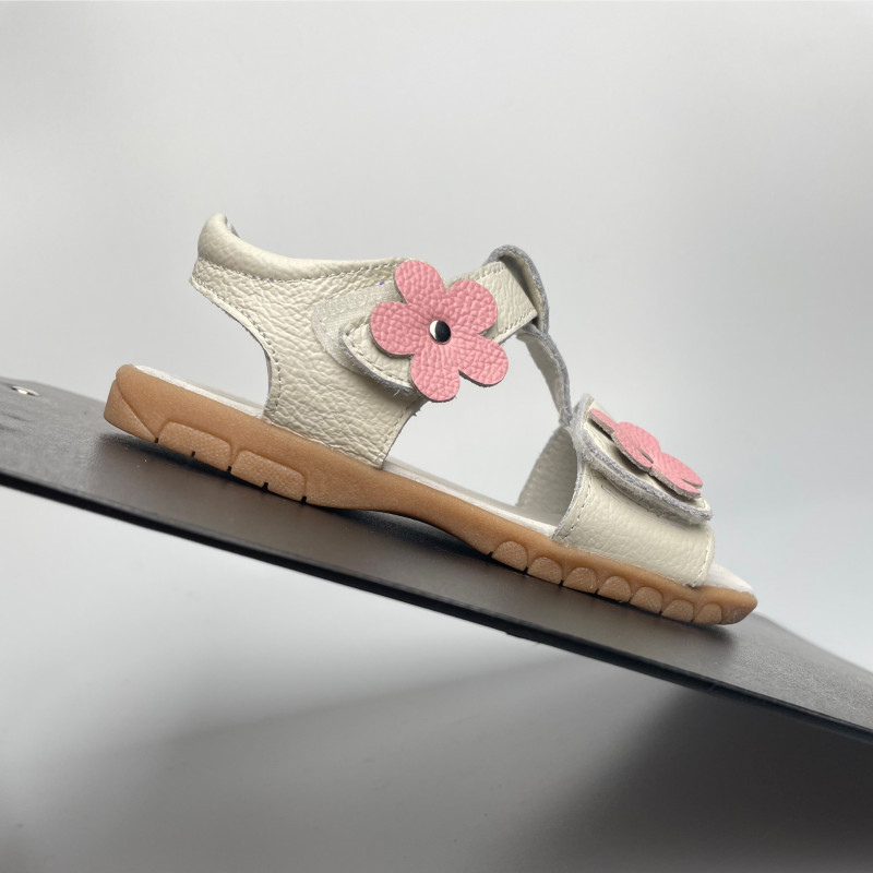 Гибкие сандалии и натуральной кожи MEOW KiDS Flower MK-L1