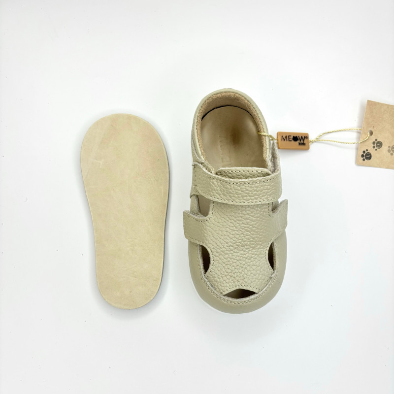Босоногие детские сандалии из натуральной кожи MEOW KIDS 1007OL