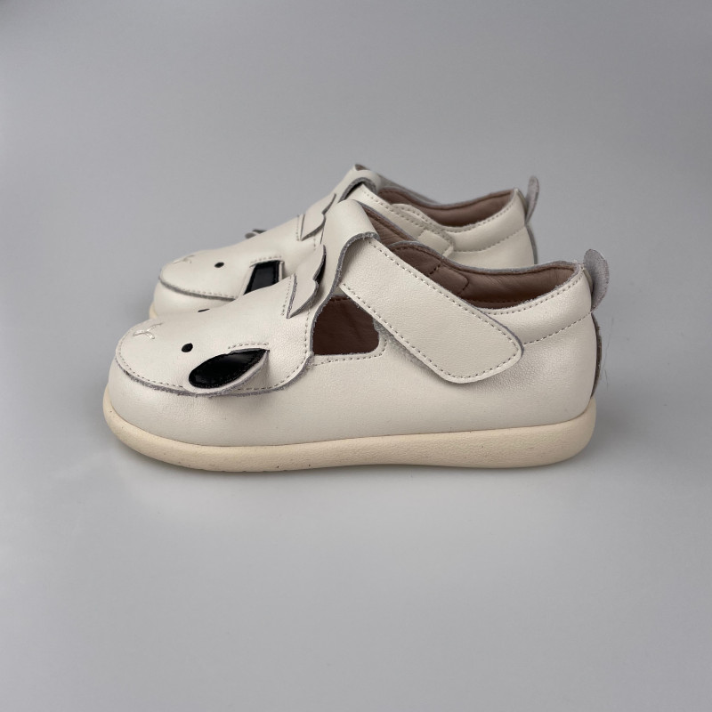 Гибкие туфли из натуральной кожи MEOW KIDS Mini Animal Lamb  MK-L27