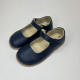 Босоногие туфли для девочки из натуральной кожи MEOW KIDS 2001NV синие