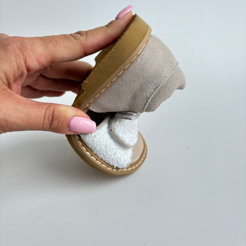 Гибкие сандалии из натуральной кожи Star beige MK-L44