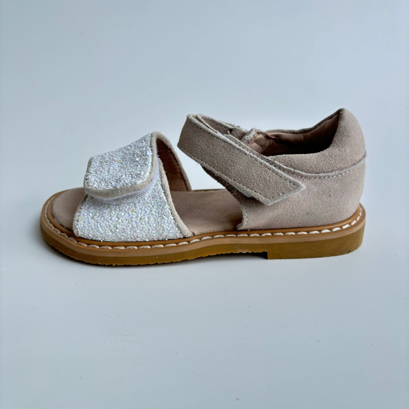 Гибкие сандалии из натуральной кожи Star beige MK-L44