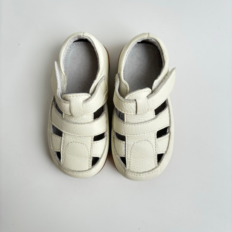 Гибкие туфли из натуральной кожи MEOW KIDS MK-M29 белые