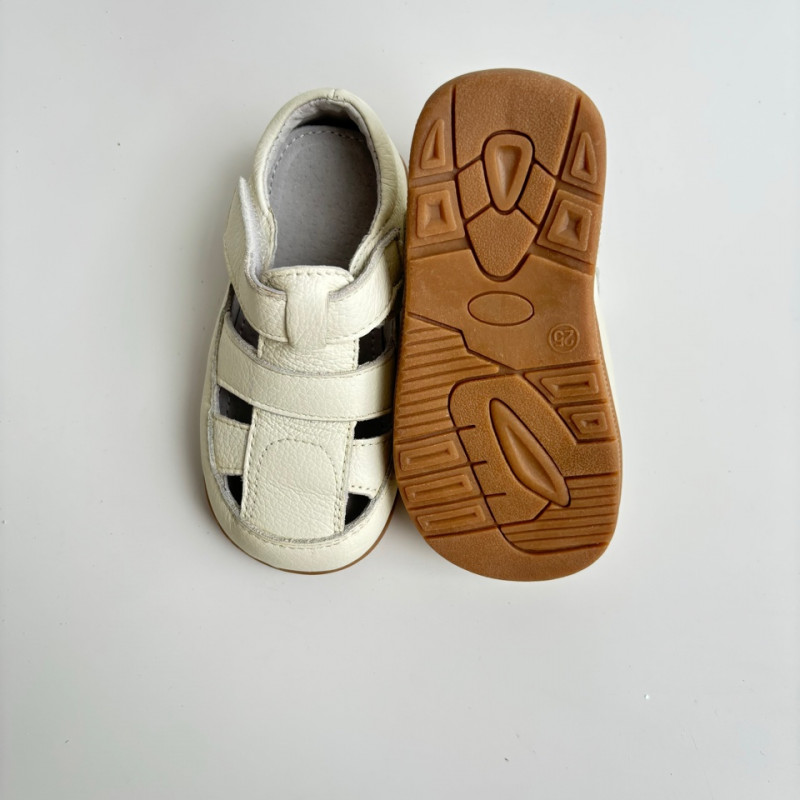Гибкие туфли из натуральной кожи MEOW KIDS MK-M29 белые