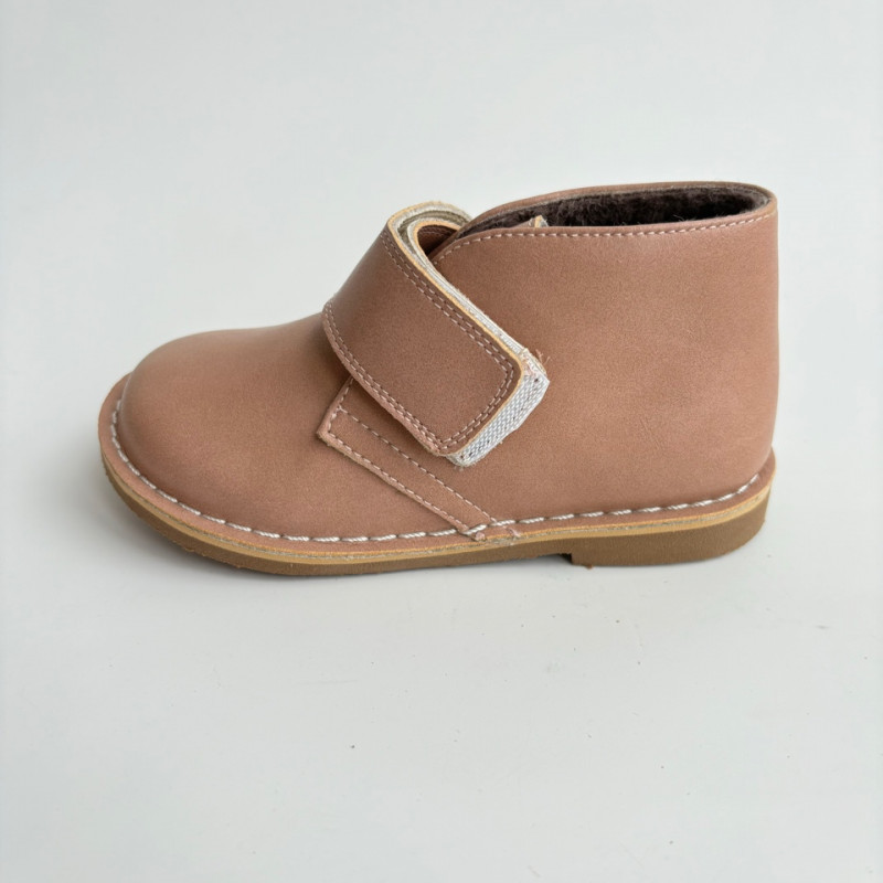 Гибкие ботинки из натуральной кожи MEOW KIDS Bare MK-L50 кремовые