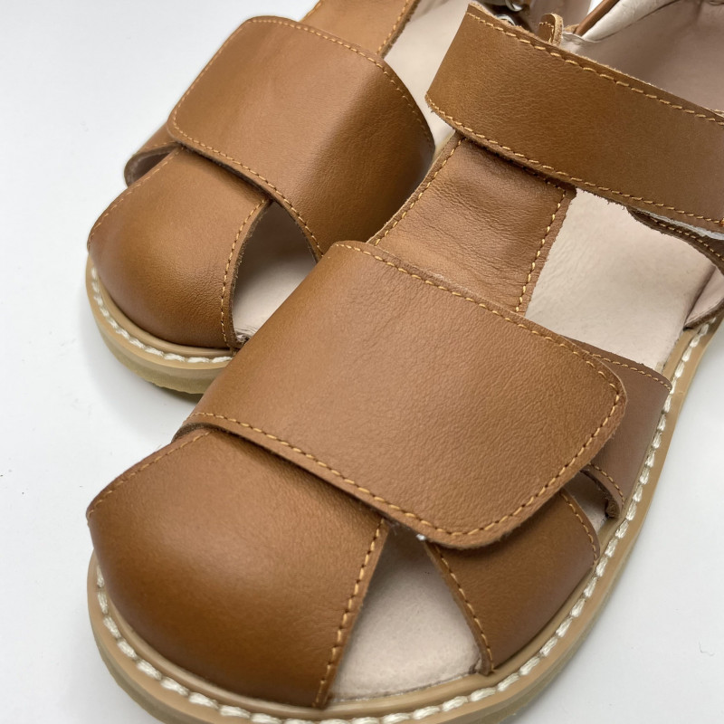 Гибкие сандалии из натуральной кожи с регулировкой по полноте MEOW KIDS Basic MK-L36