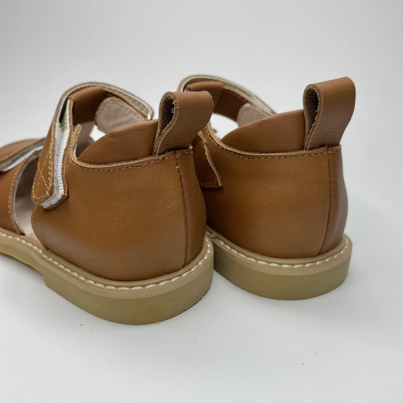 Гибкие сандалии из натуральной кожи с регулировкой по полноте MEOW KIDS Basic MK-L36
