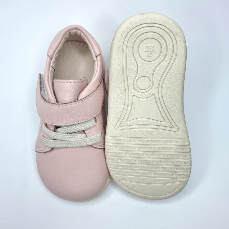 Гибкие туфли из натуральной кожи MEOW KIDS Ball Pink 