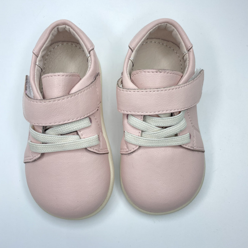 Гибкие туфли из натуральной кожи MEOW KIDS Ball Pink 