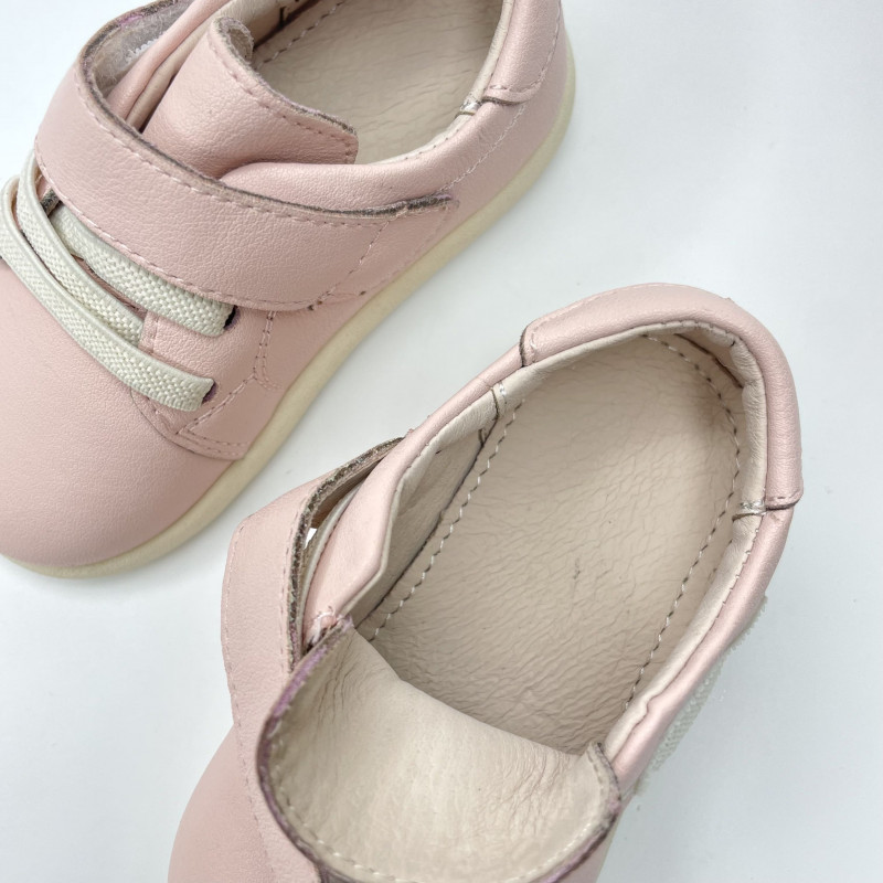 Гибкие туфли из натуральной кожи MEOW KIDS Ball Pink 