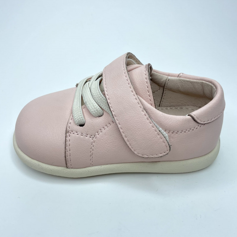 Гибкие туфли из натуральной кожи MEOW KIDS Ball Pink 